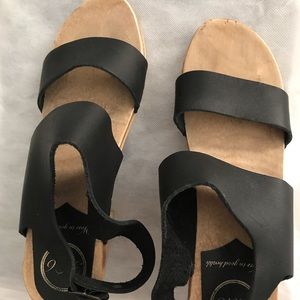 Black leather No.6 sandals size 38